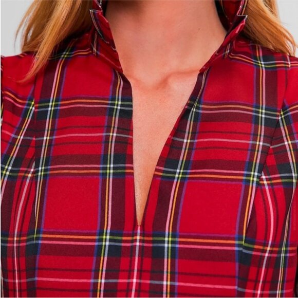 Tuckernuck Palmerston Dress Red Plaid Royal StewartTartan NEW - Picture 10 of 10